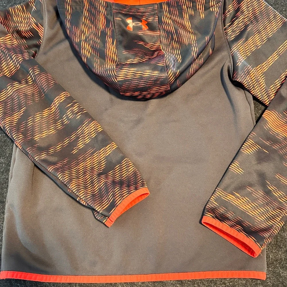 Under Armour Charcoal and Fiery Orange Hoodie‎